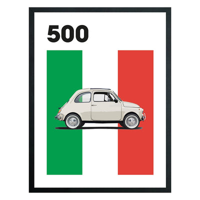 Fiat 500 Auto Poster