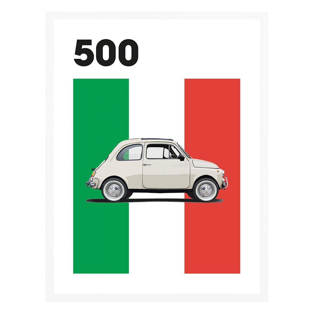 Fiat 500 Auto Poster