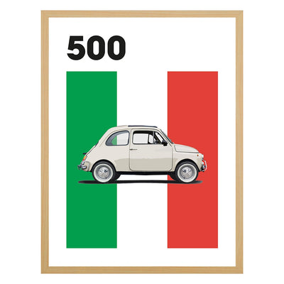 Fiat 500 Auto Poster