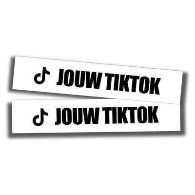 Custom TikTok car tag sticker 2x
